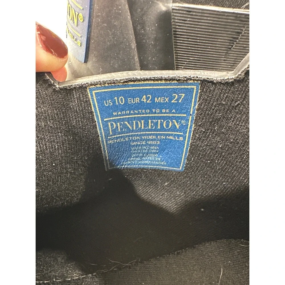 Pendleton Womens Black Harding Geometric Ankle Rain Boots Size 10 Waterproof‎